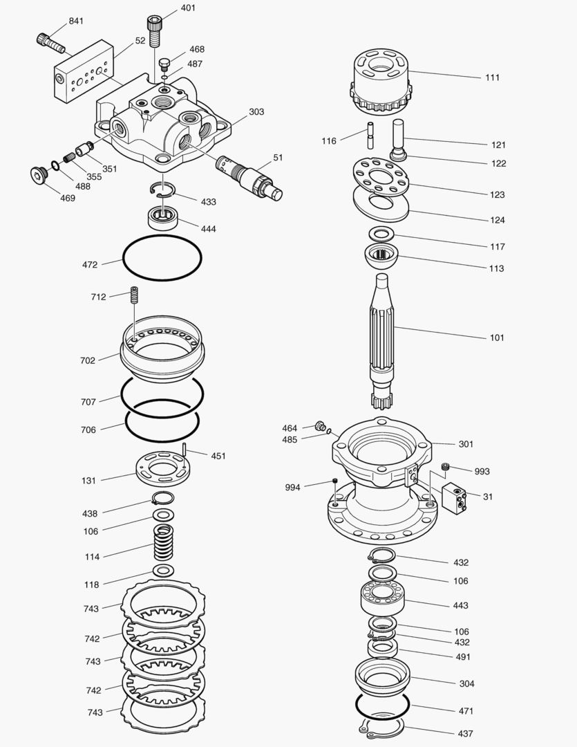 ГИДРОМОТОР ПОВОРОТА ПЛАТФОРМЫ