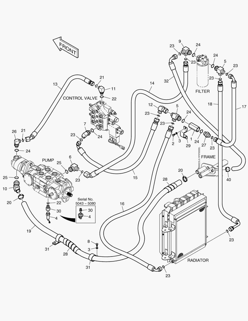 Спецтехника 3131 OIL COOLER PIPING [5043~]