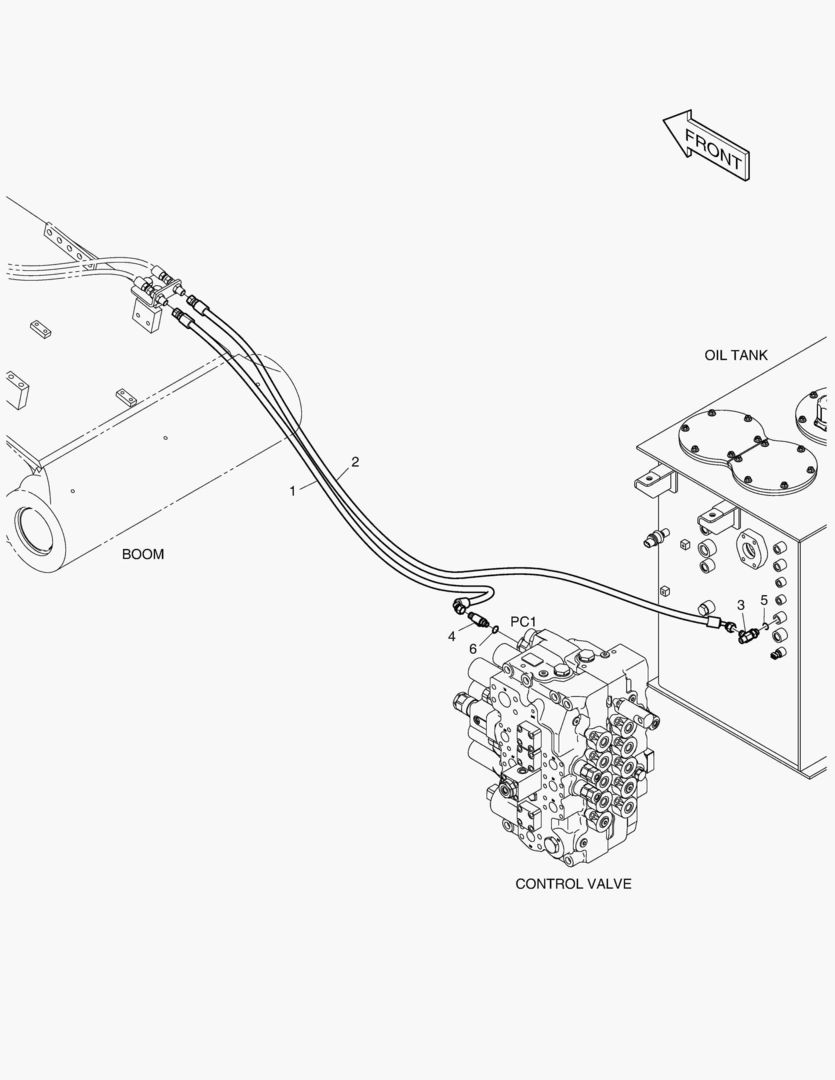 ТРУБОПРОВОД СЕРВОУПРАВЛЕНИЯ - КЛАПАН ЗАМКА РУКОЯТИ