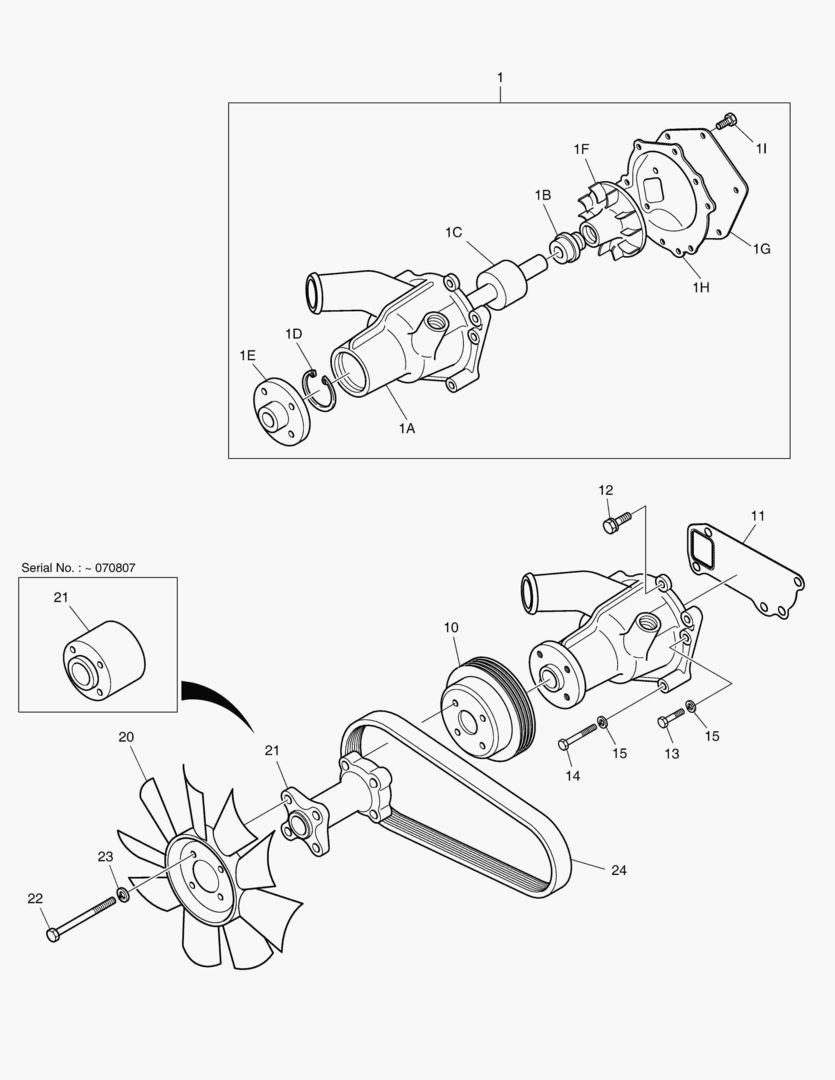 012 WATER PUMP & COOLING FAN