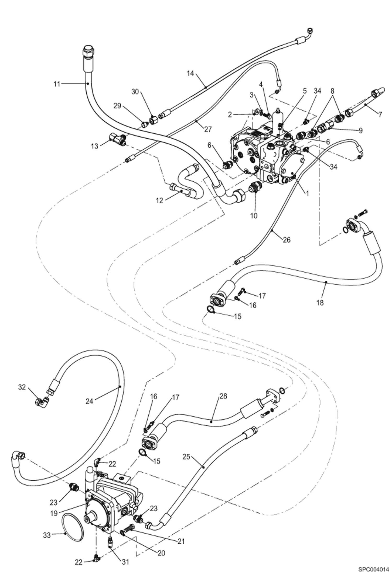 Схема ГИДРОСТАТИЧЕСКИЕ ШЛАНГИ И ФИТИНГИ