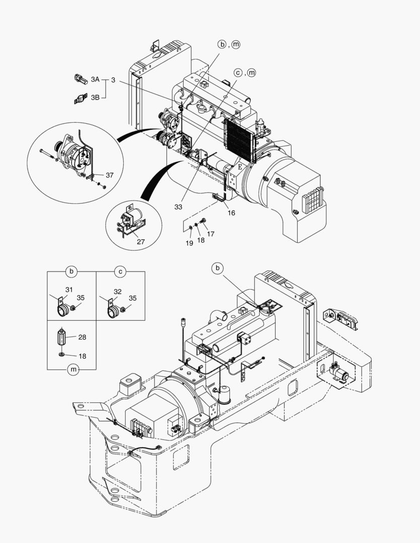ЭЛЕКТРОПРОВОДКА(2)-ДВИГАТЕЛЬ (TIER-II)