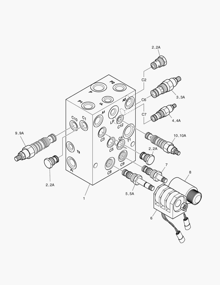 Схема 3461 BRAKE & PILOT SUPPLY VALVE [5026~]