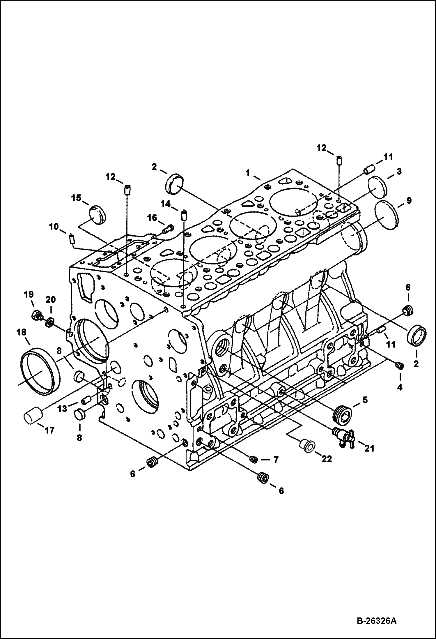 КРИВОШИПНАЯ КОРОБКА KUBOTA - V1505-E3B - ВРЕМЕННЫЙ TIER IV REPLACEMENT