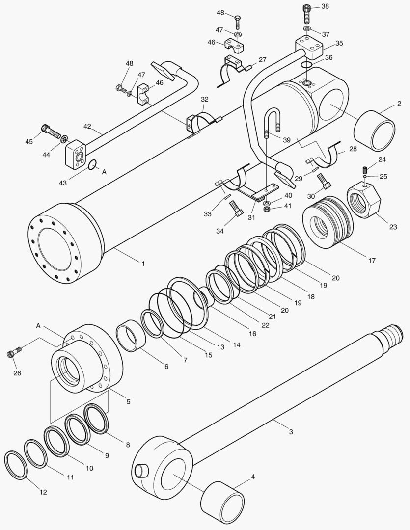 4311 BUCKET CYLINDER-2.6m ARM [3113~]