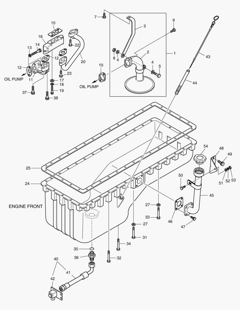 МАСЛЯНАЯ ТРУБКА-В ПОДДОНЕ КАРТЕРА