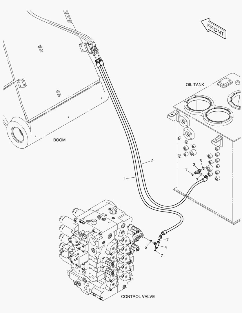 ТРУБОПРОВОД СЕРВОУПРАВЛЕНИЯ-КЛАПАН ЗАМКА РУКОЯТИ