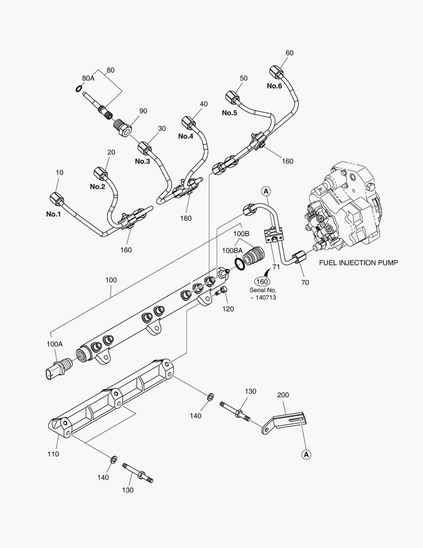 ВПРЫСК ТОПЛИВА ТРУБОПРОВОДА