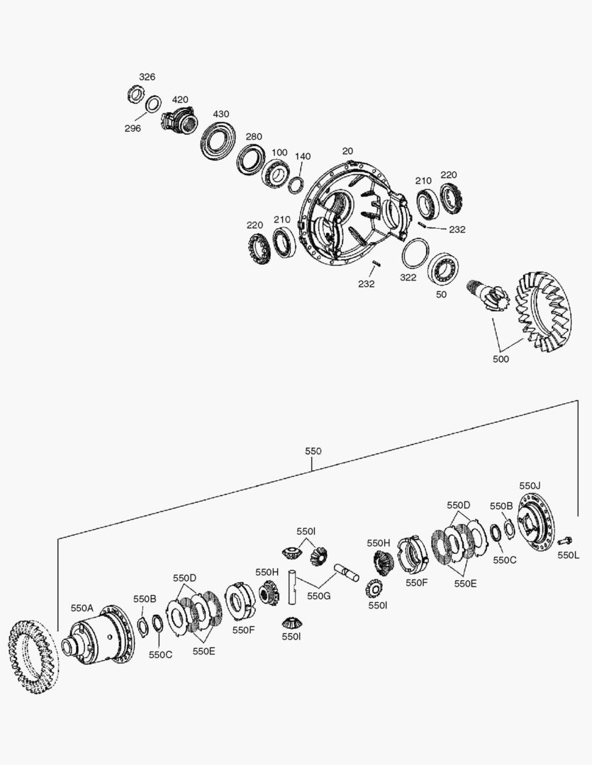 3320 DIFFERENTIAL - FRONT AXLE [5001~10221]