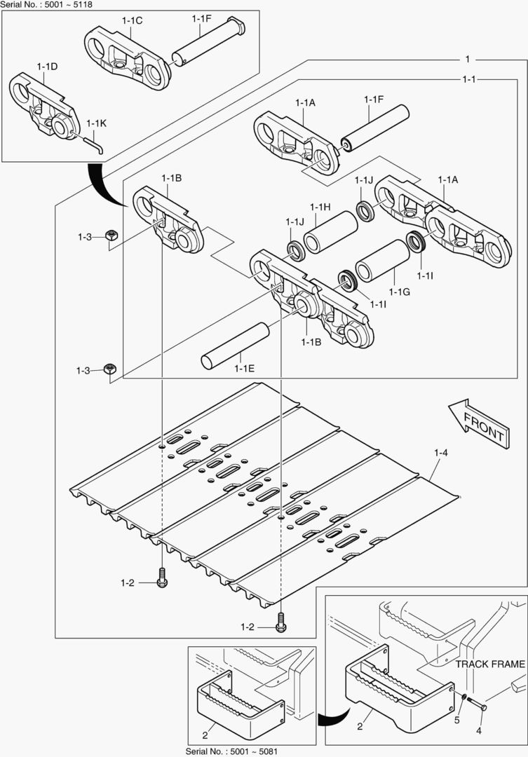 БАШМАК ГУСЕНИЦЫ В СБОРЕ - 900G