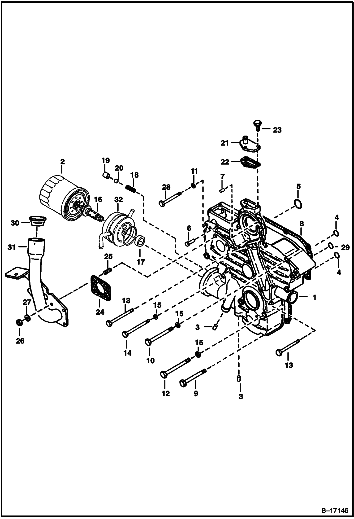 G КАРТЕР КОРОБКИ ПЕРЕДАЧ (KUBOTA - V2003T)
