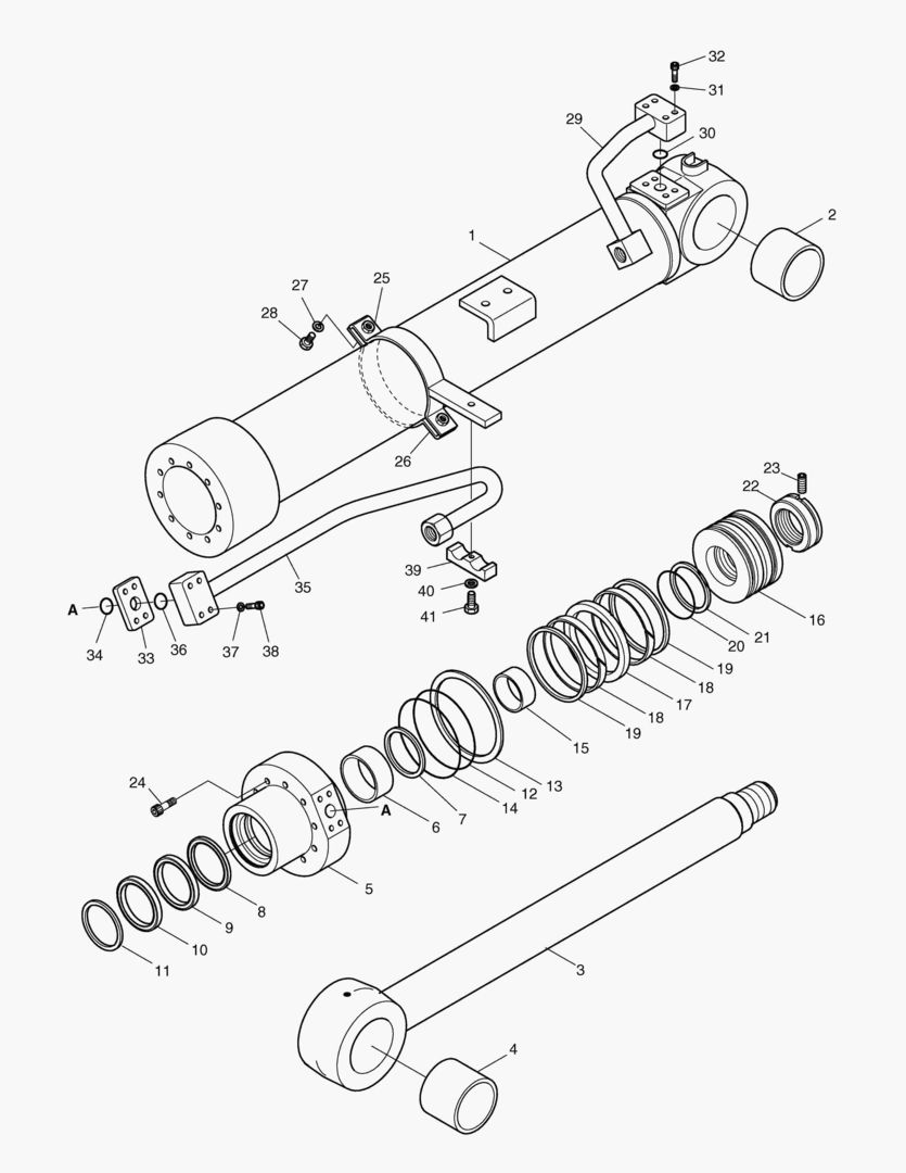 ЦИЛИНДР СТРЕЛЫ-ГИДРОЗАМОК