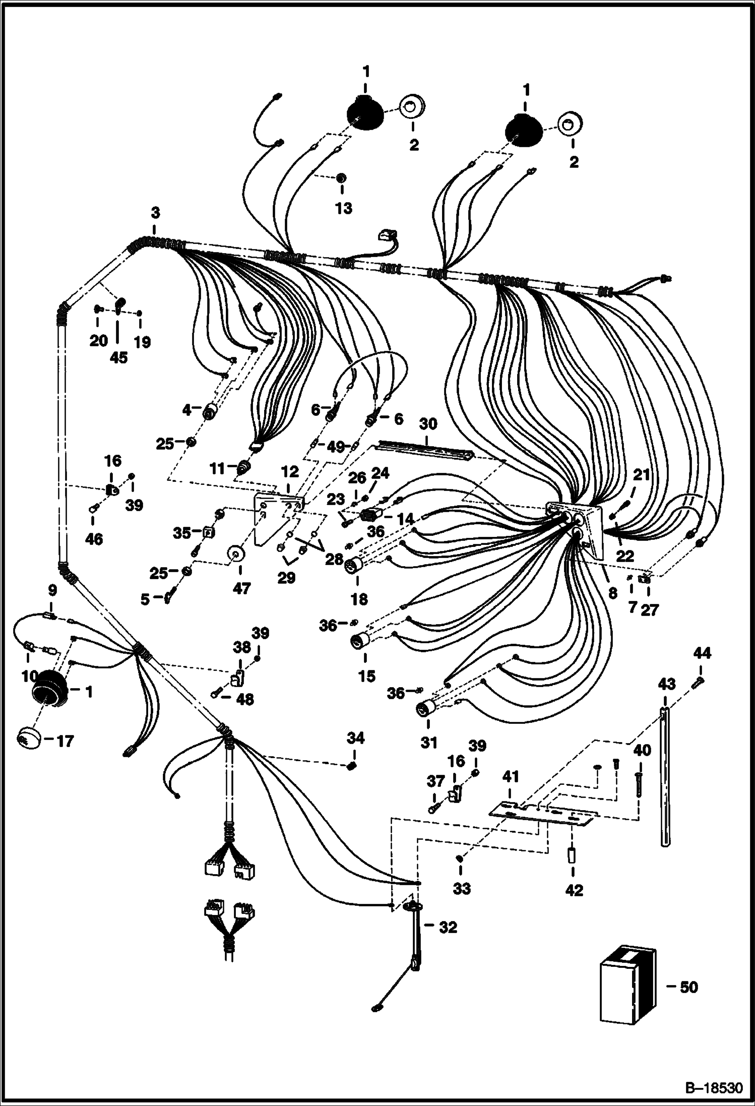 ЭЛЕКТРИЧЕСКАЯ СИСТЕМА КАБИНЫ (СЕРИЙНЫЙ НОМЕР 503728135 И ВЫШЕ)