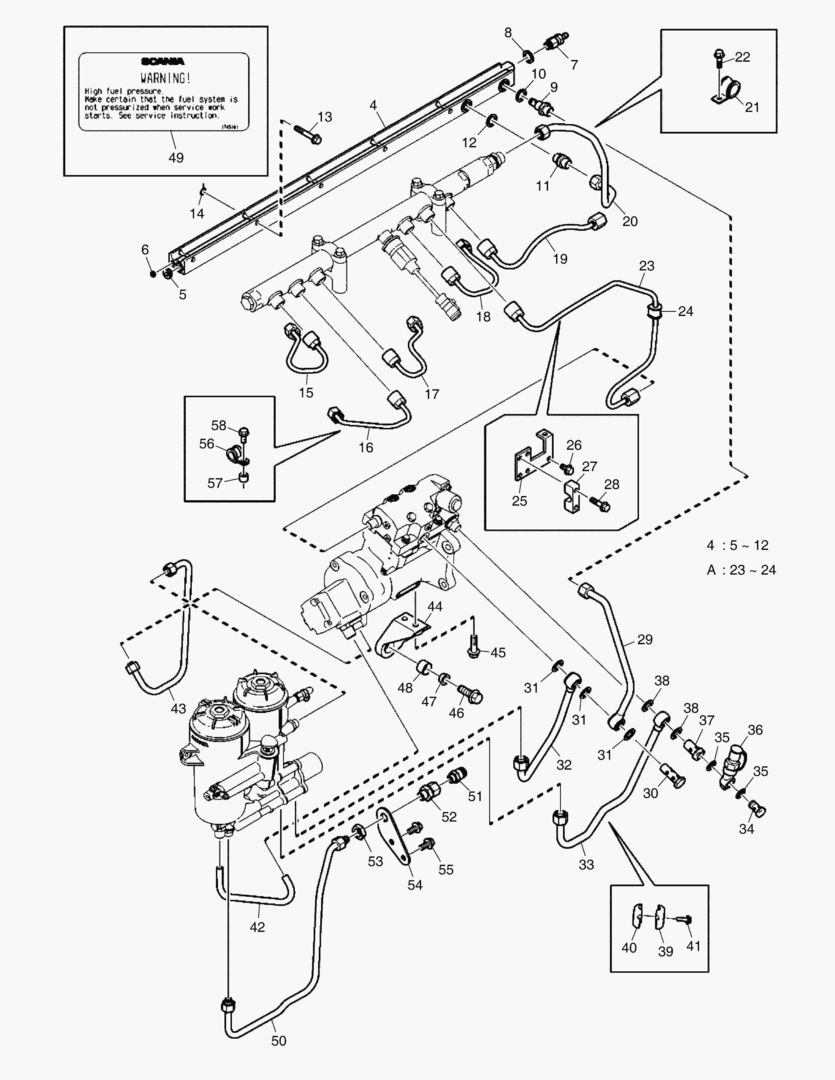 046 FUEL FILTER UNIT,FUEL PIPES