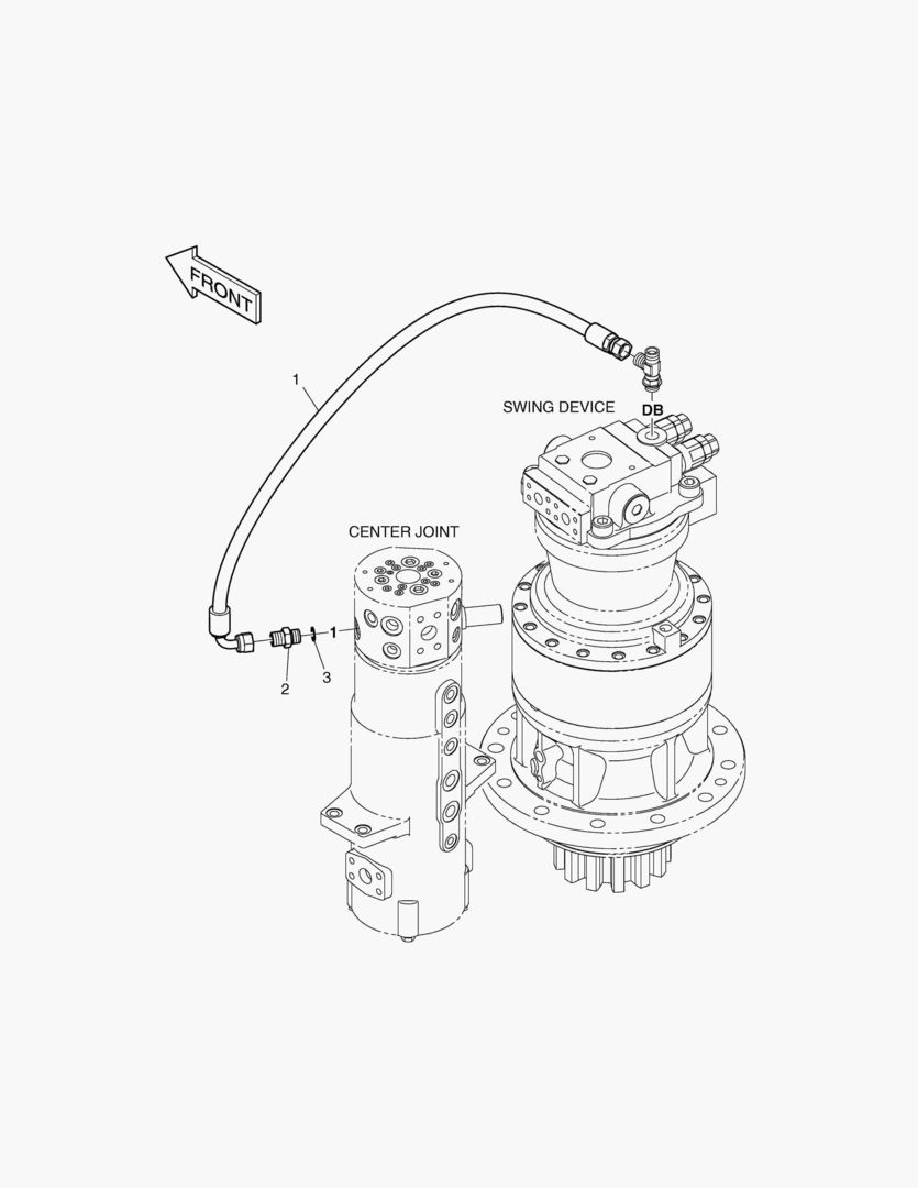 ТРУБОПРОВОД СЕРВОУПРАВЛЕНИЯ(8) - ЦЕНТРАЛЬНОЕ СОЕДИНЕНИЕ