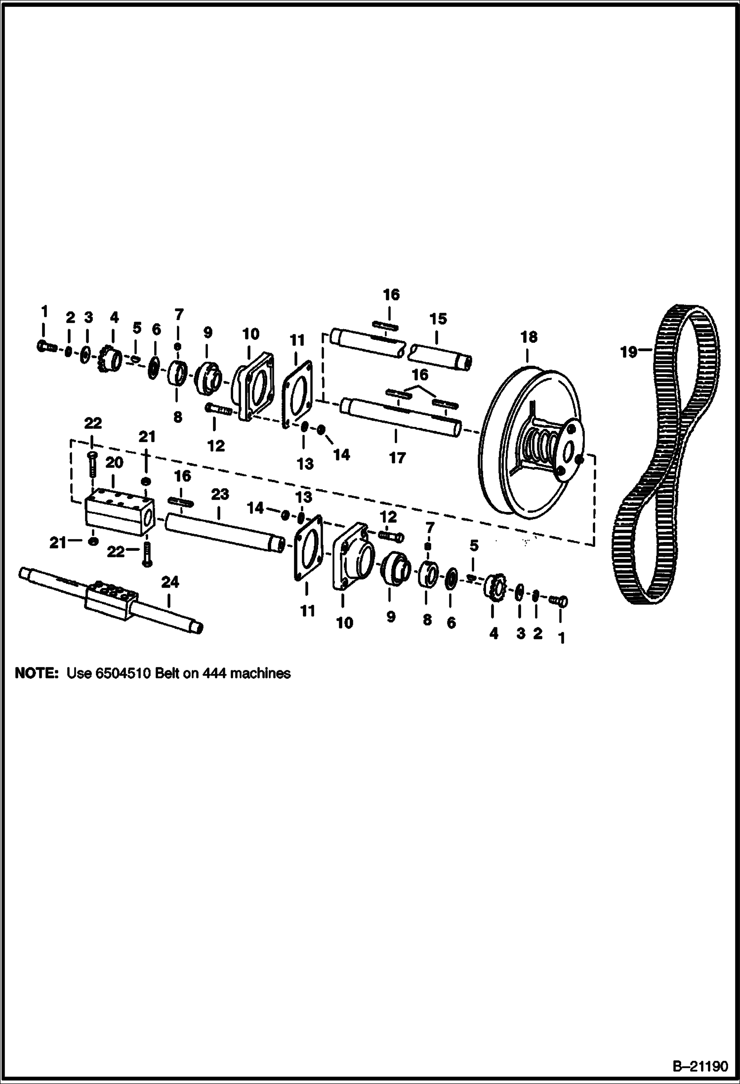 ПЕРЕДАТОЧНЫЙ ВАЛ ЧАСТОТНОГО ПРЕОБРАЗОВАТЕЛЯ СКОРОСТИ В СБОРЕ M-500 И M-444 СЕРИЙНЫЙ НОМЕР 44567 И НИЖЕ - ПРЯМОЙ ПЕРЕДАТОЧНЫЙ ВАЛ