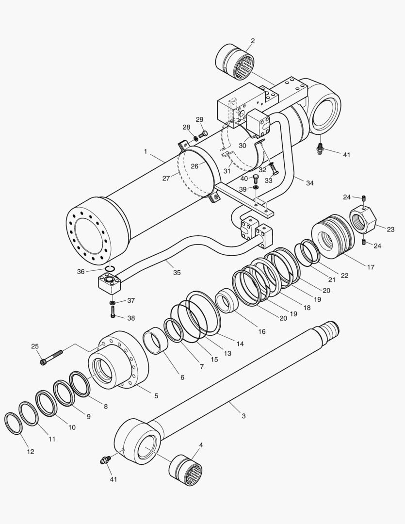4341 BOOM CYLINDER - R.H(LOCK VALVE) [10226~]