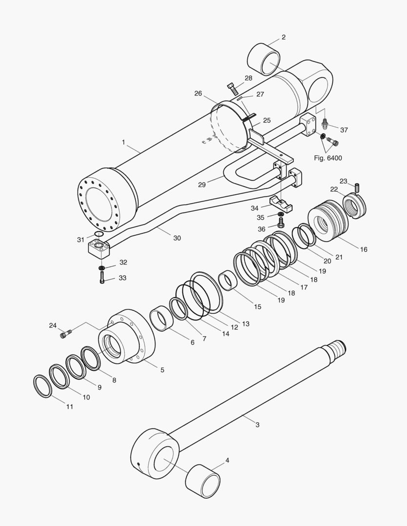ЦИЛИНДР СТРЕЛЫ(ПРАВОСТОРОННИЙ)-ГИДРОЗАМОК