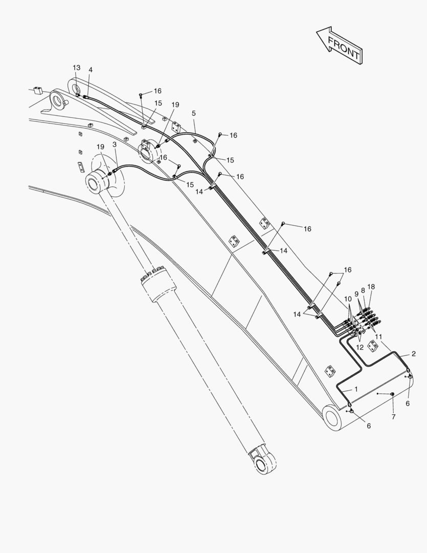 ПЕРЕДНИЙ ТРУБОПРОВОД СМАЗОЧНОЙ СИСТЕМЫ