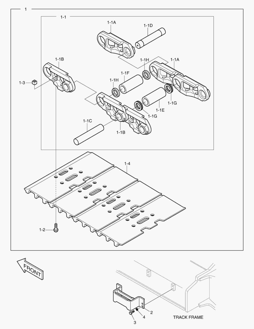 БАШМАК ГУСЕНИЦЫ В СБОРЕ - 800G