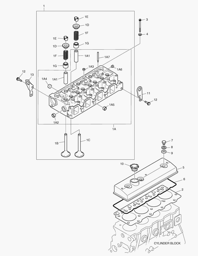 Спецтехника 001 CYLINDER HEAD & COVER