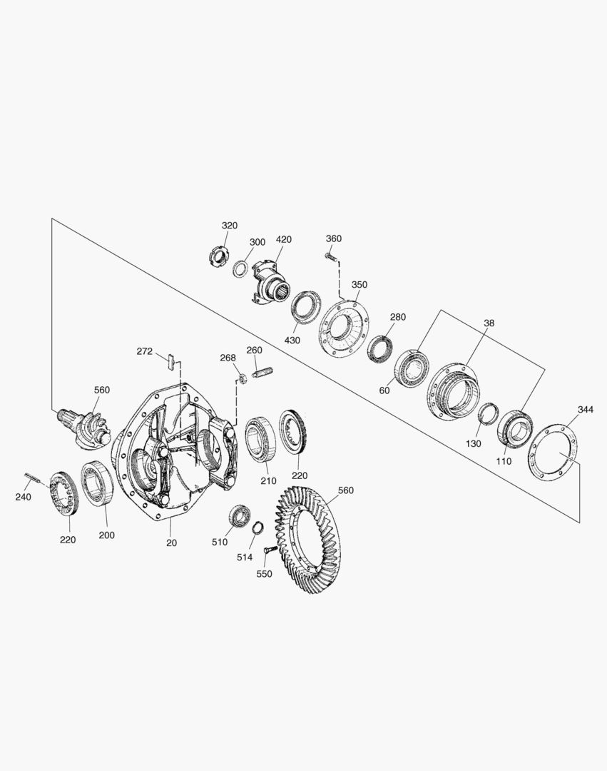 ДИФФЕРЕНЦИАЛ ВОДИЛА - ПЕРЕДНЯЯ ОСЬ
