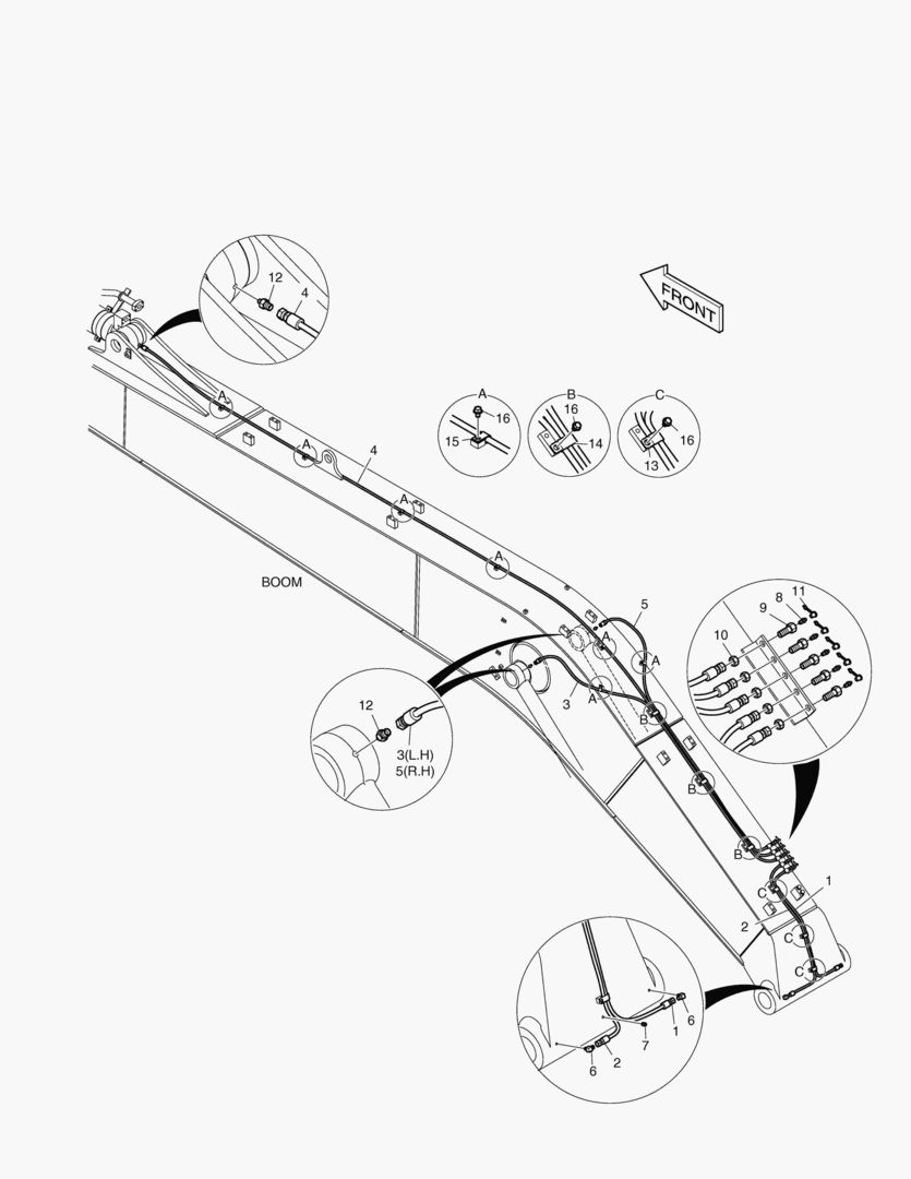 6800 LUBRICATION PIPING - BOOM 8.5m [40001~40049]