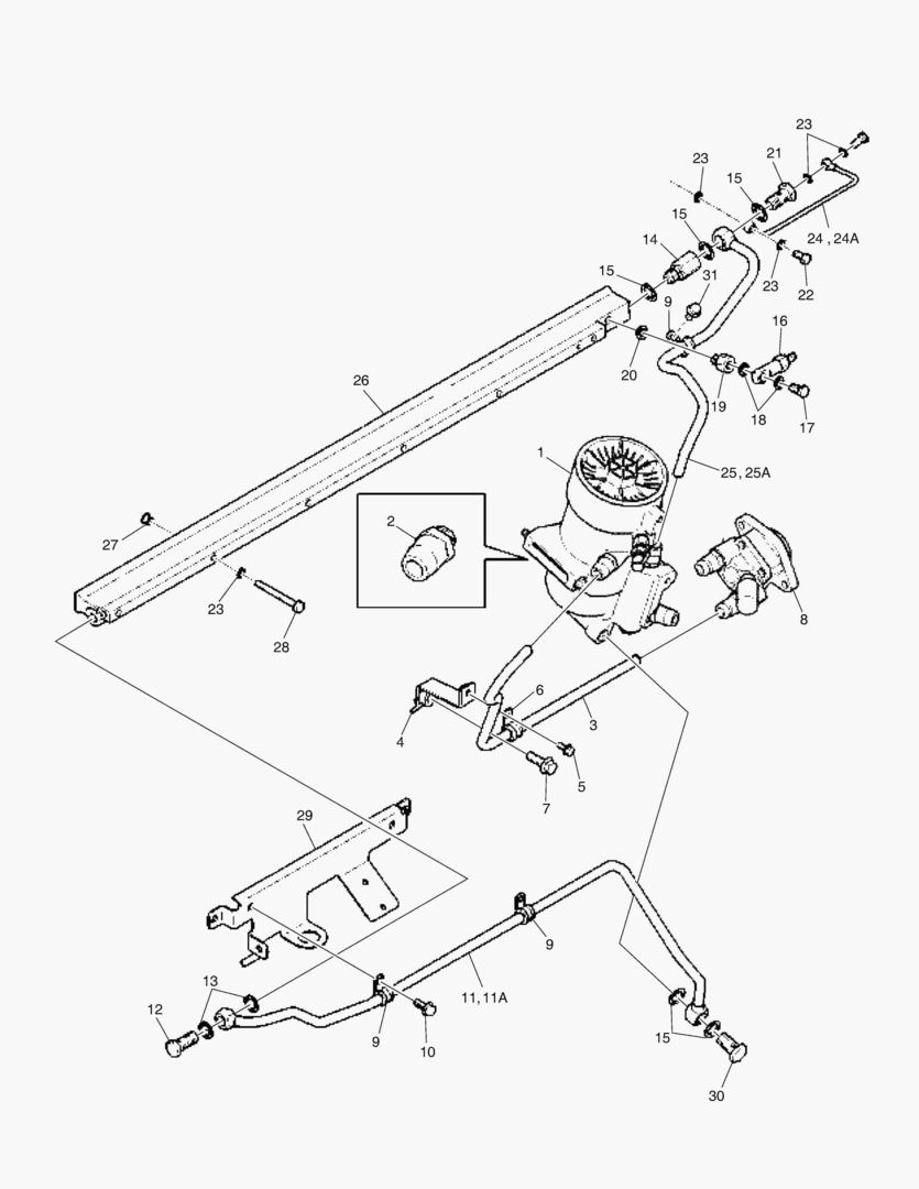 G010-80 FUEL FILTER UNIT FUEL PIPE