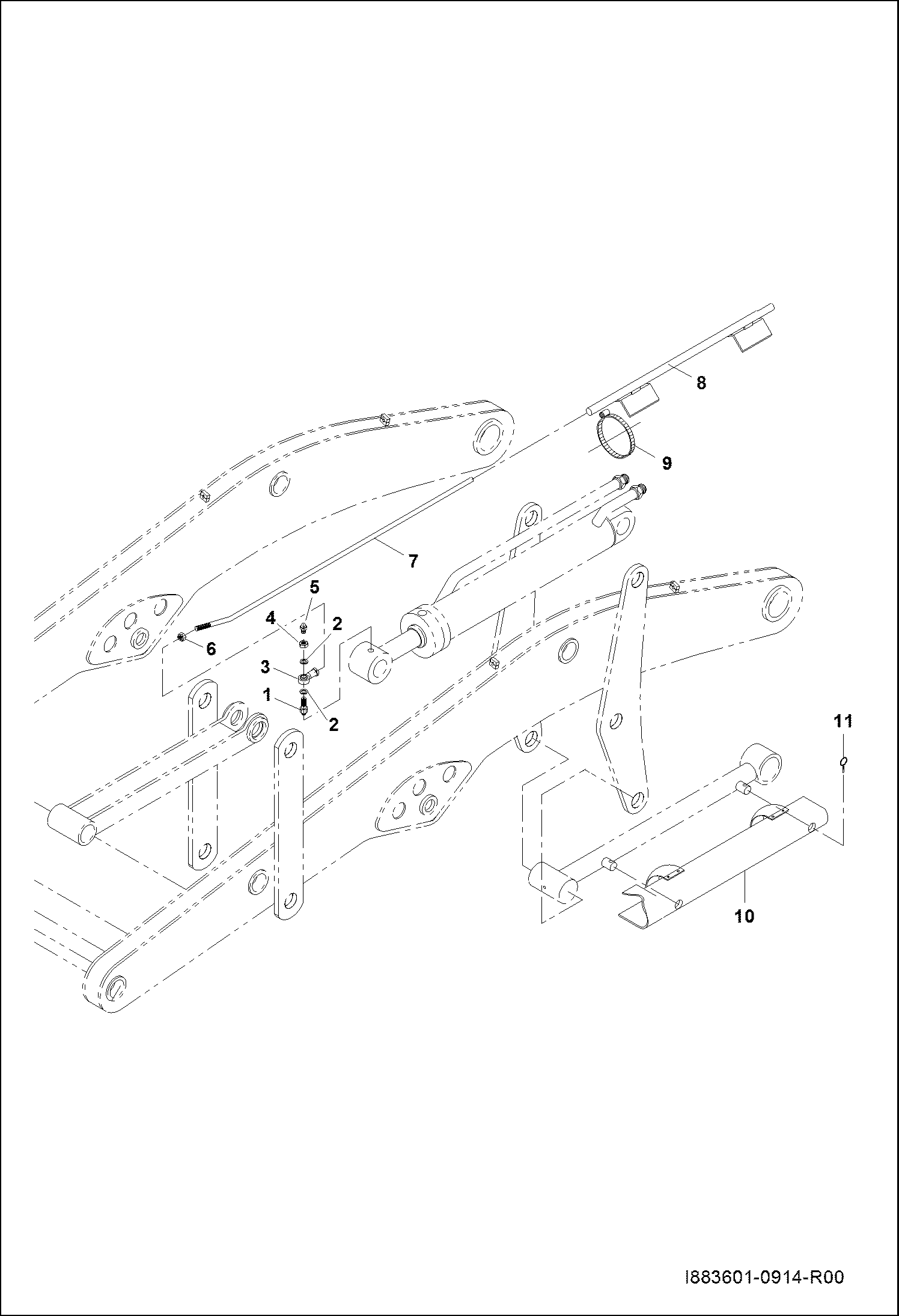 Схема УПРАВЛЕНИЯ СТЕРЖНЬЮ СТРЕЛЫ И ЗАЩИТНАЯ ДУГА