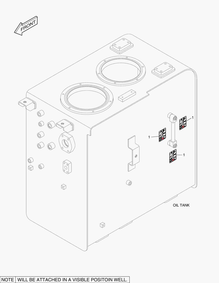5400 DECAL - OIL CHECK (HIGH TEMPERATURE)