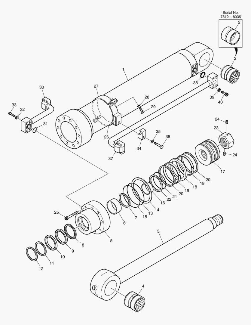 Спецтехника 4281 BUCKET CYLINDER - ARM 2.4m [7812~]