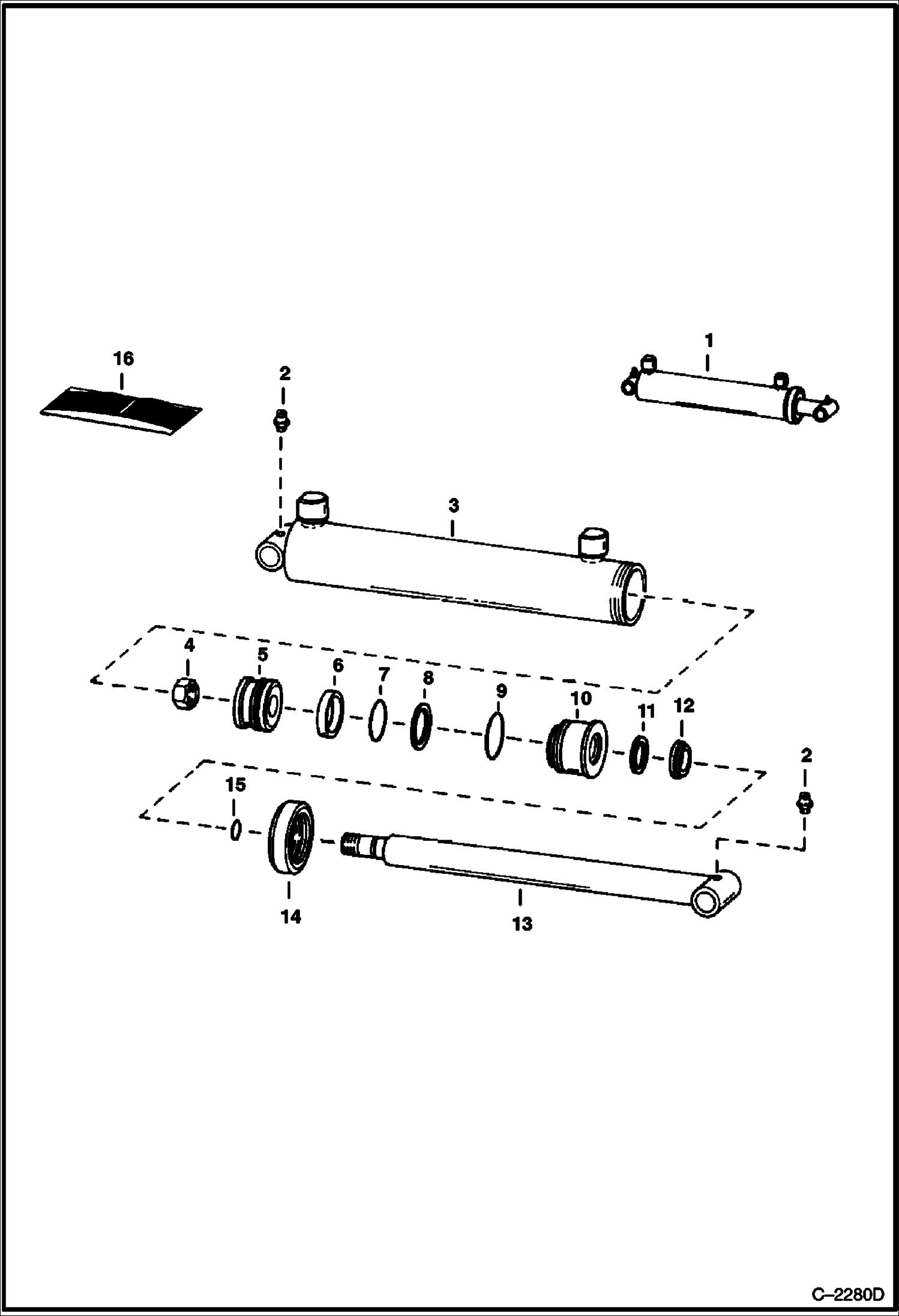 ЭКСКАВАТОР-ПОГРУЗЧИК (ЦИЛИНДР КОВША) (905) (905A) (905B)