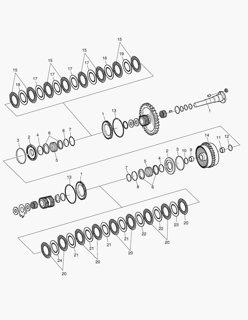 Схема ТРАНСМИССИЯ-СЦЕПЛЕНИЕ(5)-ZF ТРАНСМИССИЯ
