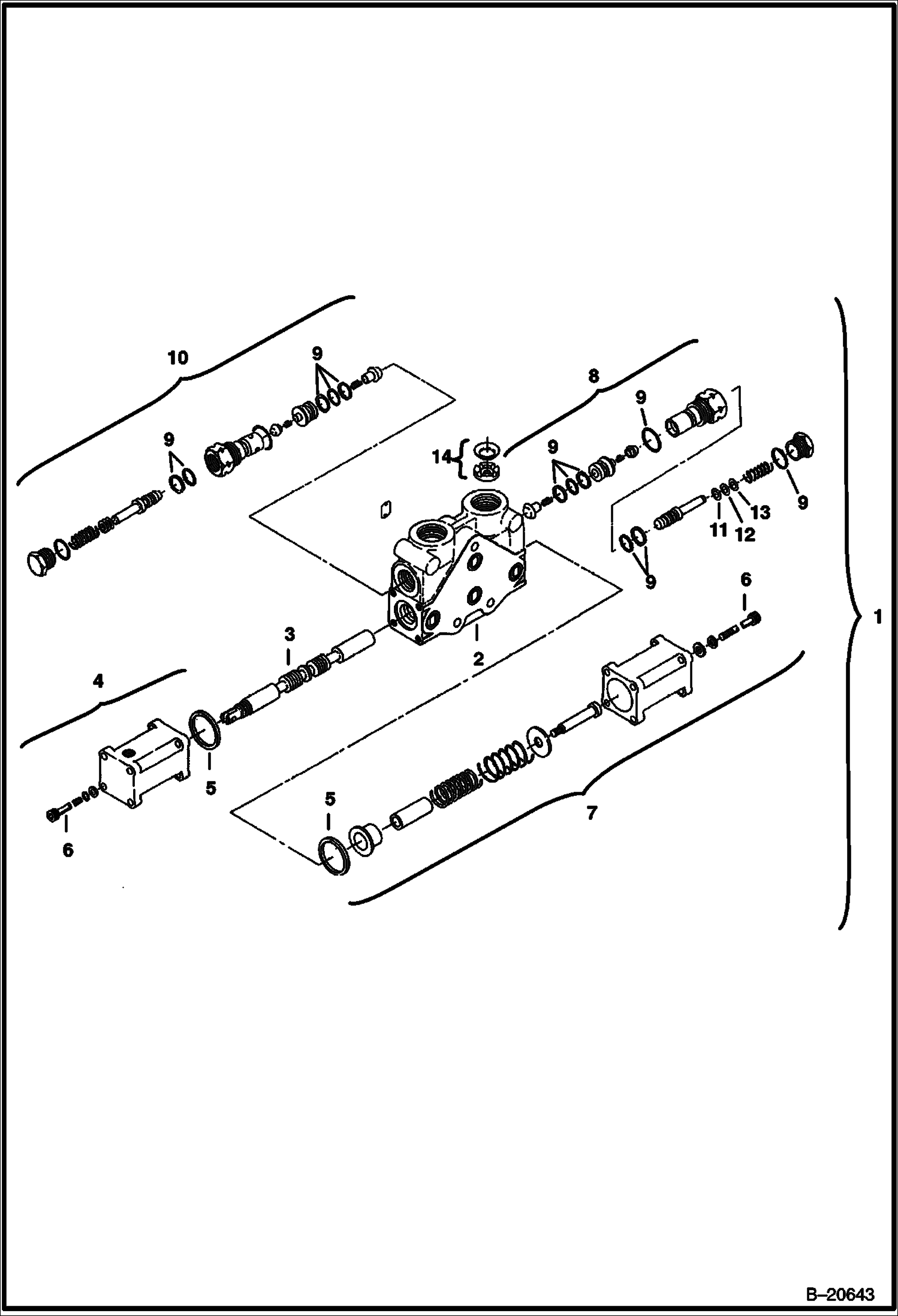 СЕКЦИЯ РАСПРЕДЕЛИТЕЛЯ (СТРЕЛА) (6 ЗОЛОТНИКОВЫЙ КЛАПАН)