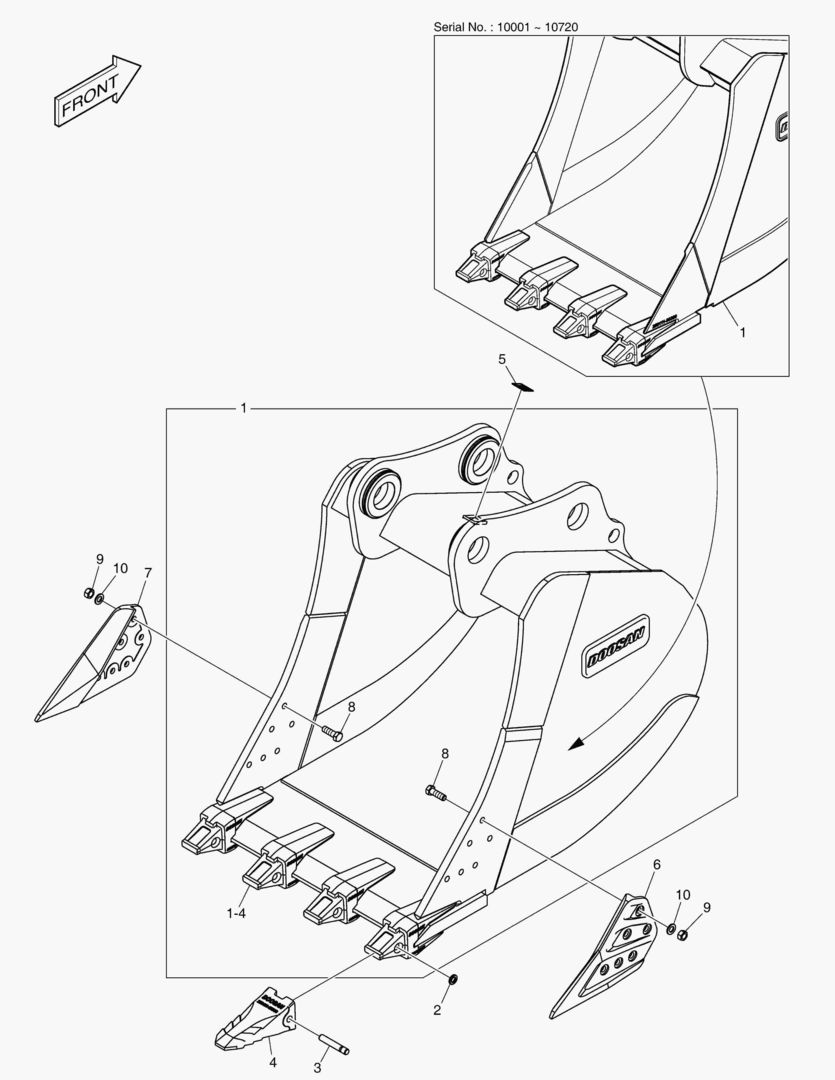 7180 BUCKET ASS`Y - 1.80mВі - H CLASS