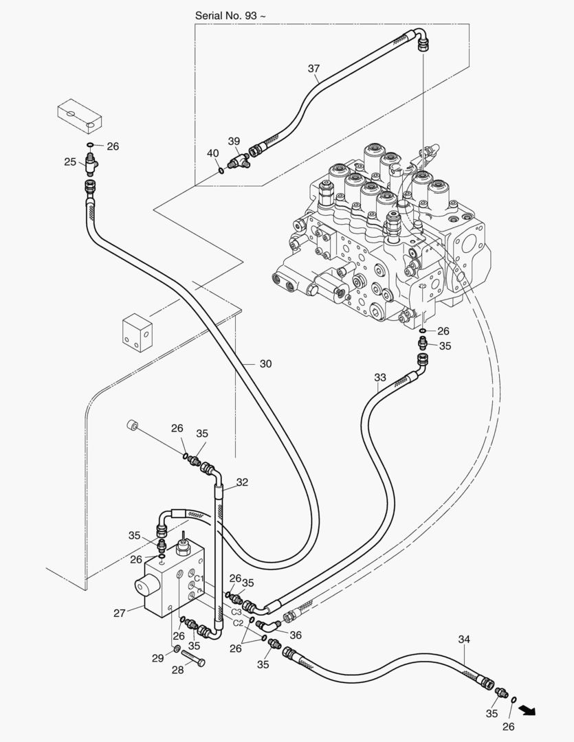 ТРУБОПРОВОД СЕРВОУПРАВЛЕНИЯ-ГИДРОМОЛОТ
