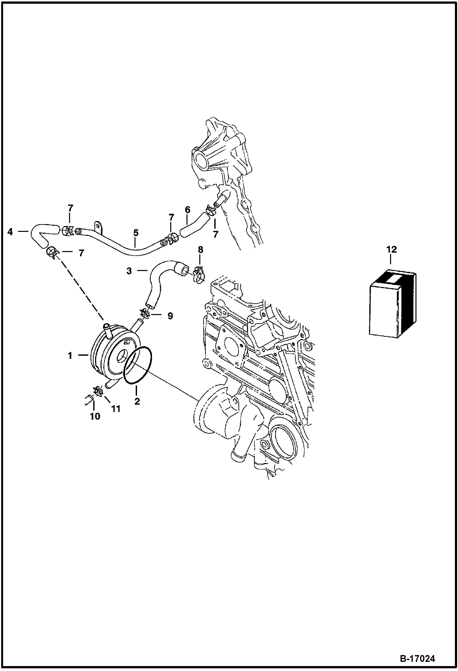 МАСЛЯНЫЙ РАДИАТОР (KUBOTA - V2003T) (СЕРИЙНЫЙ НОМЕР 2333 И ВЫШЕ И 2332 И ВЫШЕ)