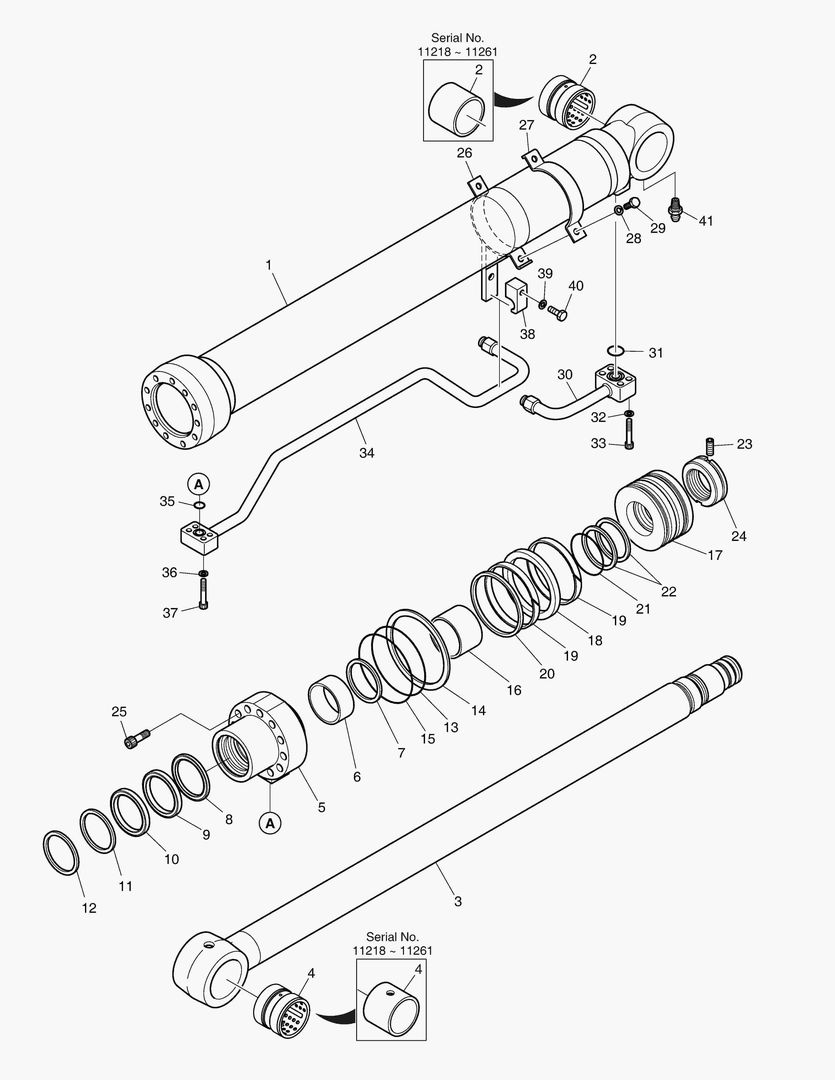 Спецтехника 4461 BOOM CYLINDER - L.H.(ARTI BOOM) [11218~]