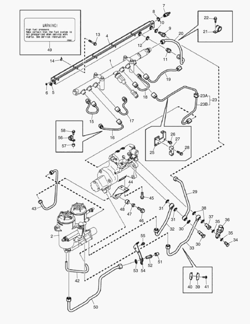 G011-82 FUEL FILTER UNIT FUEL PIPE