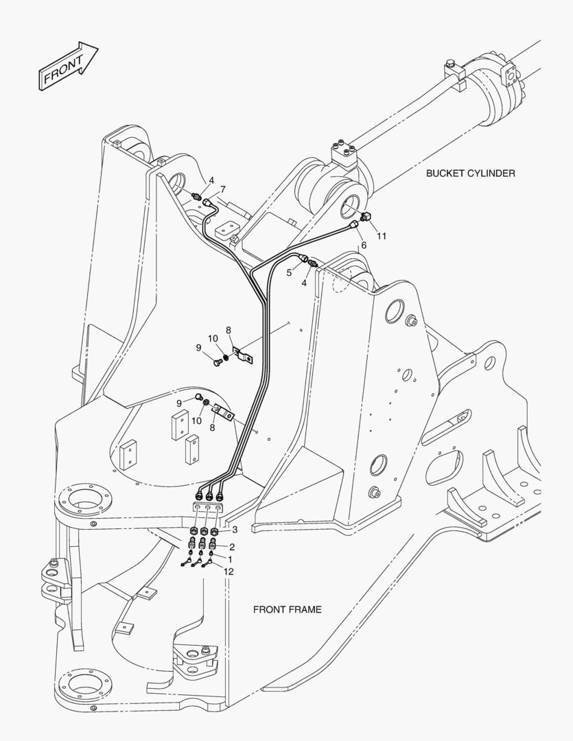 ПЕРЕДНИЙ ТРУБОПРОВОД СМАЗОЧНОЙ СИСТЕМЫ