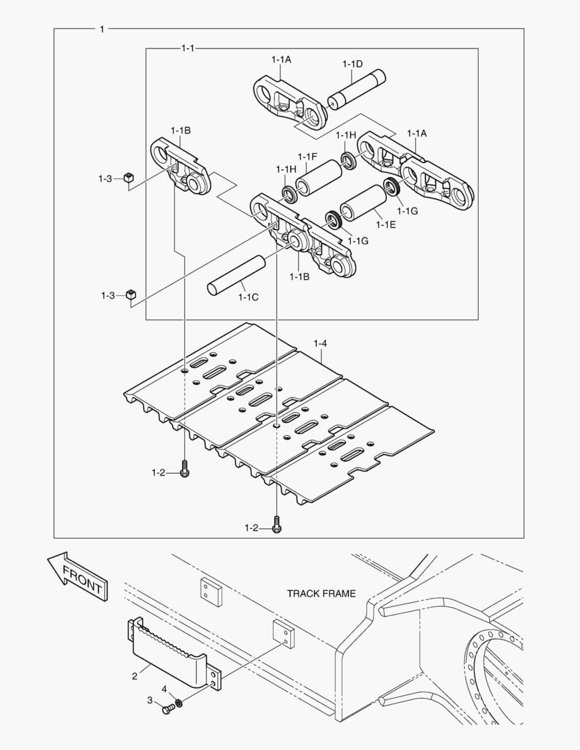 БАШМАК ГУСЕНИЦЫ - 600G(ФИКСИРОВАННАЯ ГУСЕНИЦА)