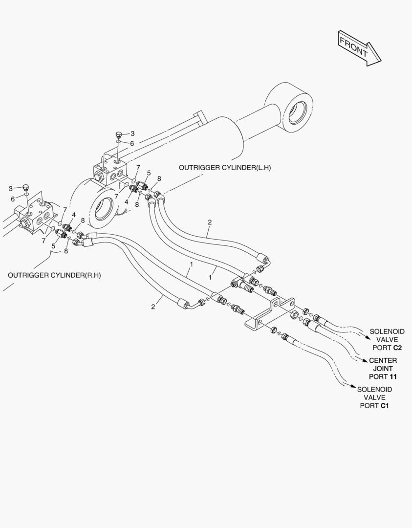 ТРУБОПРОВОД ЗАДНЕГО АУТРИГЕРА