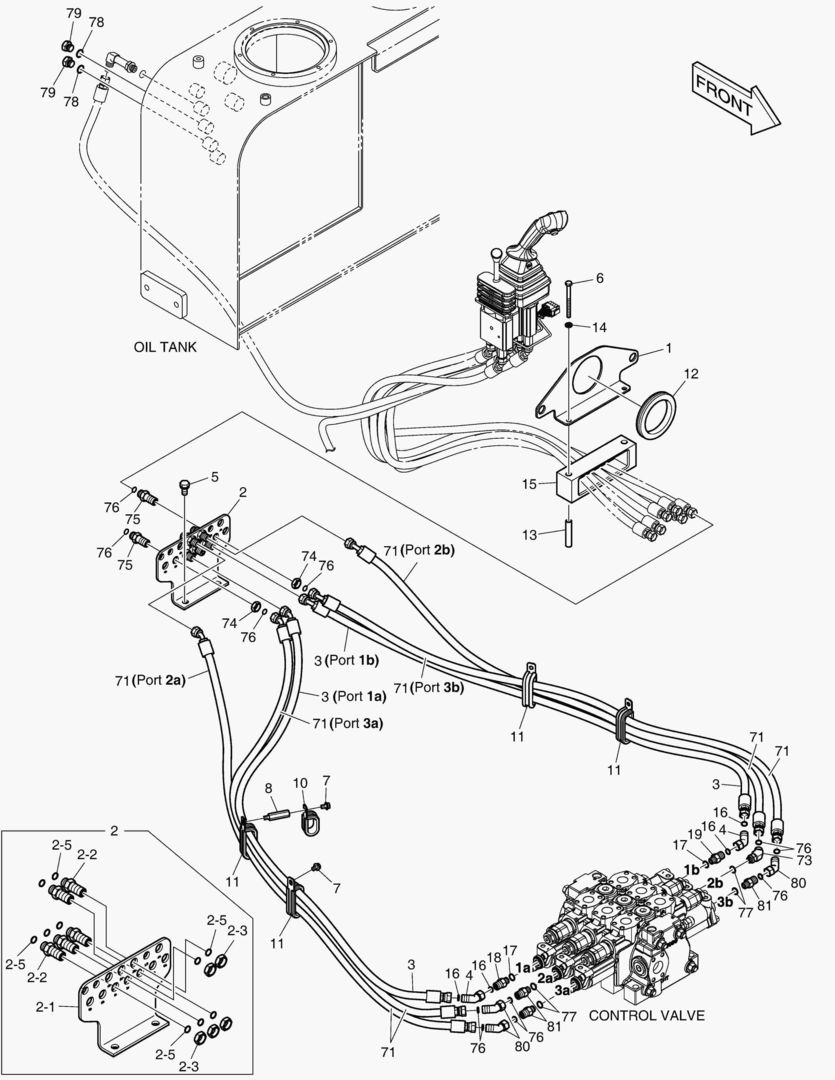 ТРУБОПРОВОД СЕРВОУПРАВЛЕНИЯ - 3-Й РЫЧАГ