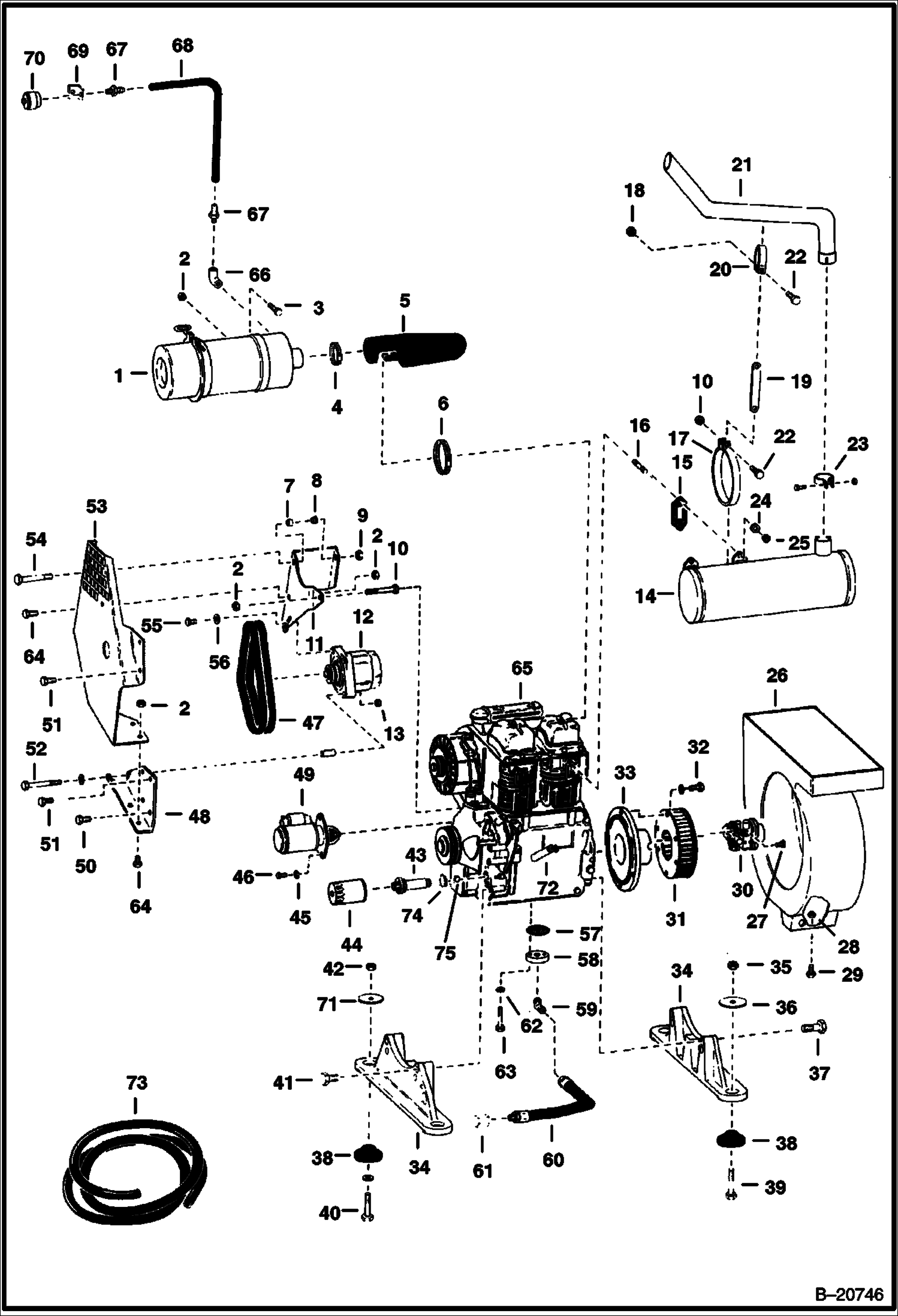 ДВИГАТЕЛЬ И КРЕПЕЖНЫЕ ДЕТАЛИ (DEUTZ 411)