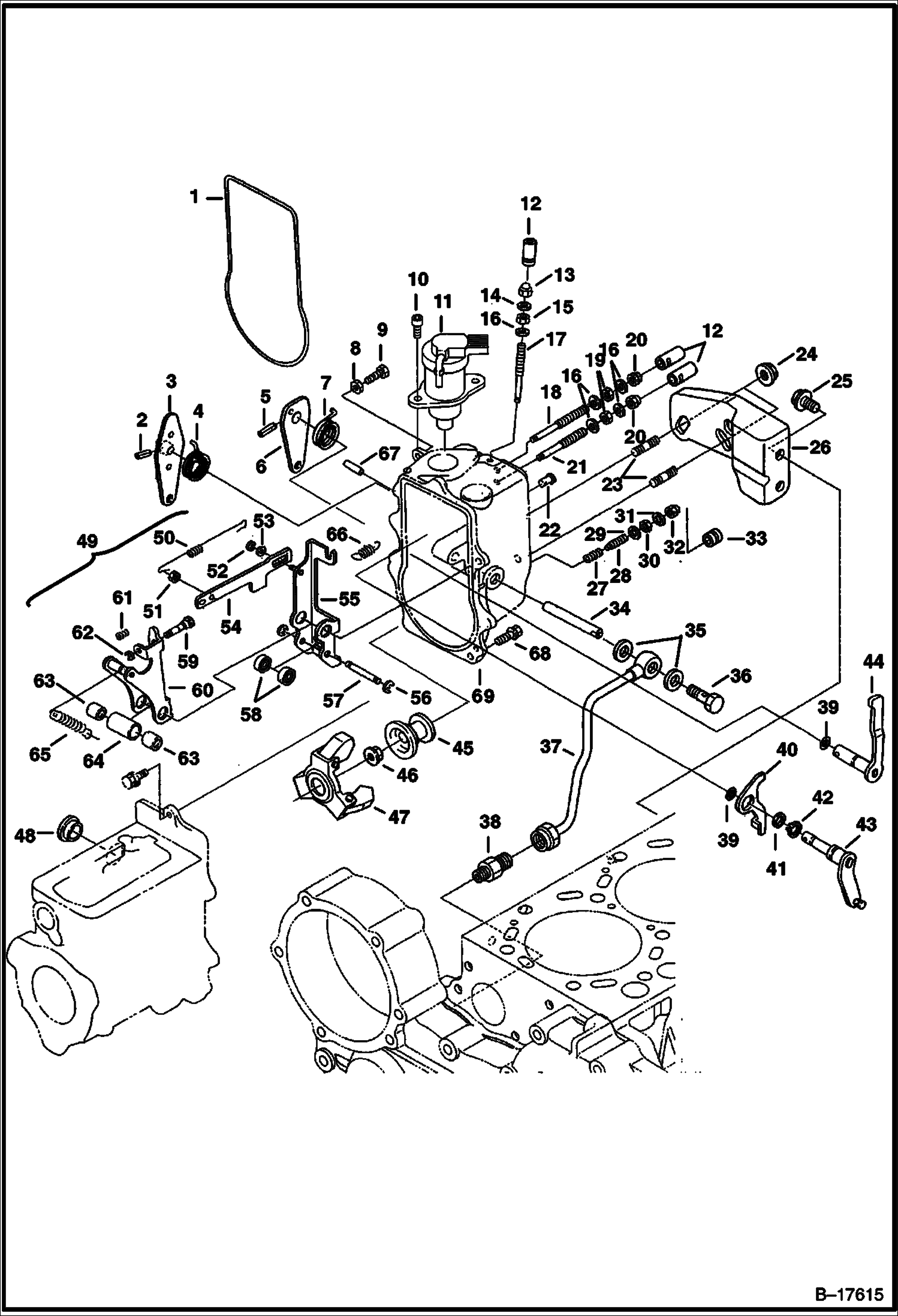 РЕГУЛЯТОРА ОБОРОТОВ (СЕРИЙНЫЙ НОМЕР 5219 И 5220) (V3300 DI T KUBOTA) (TIER I)