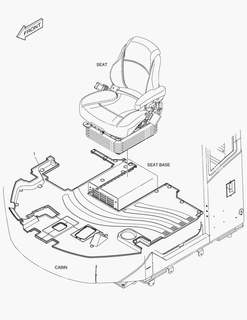 КОВРИК НА ПОЛУ КУЗОВА