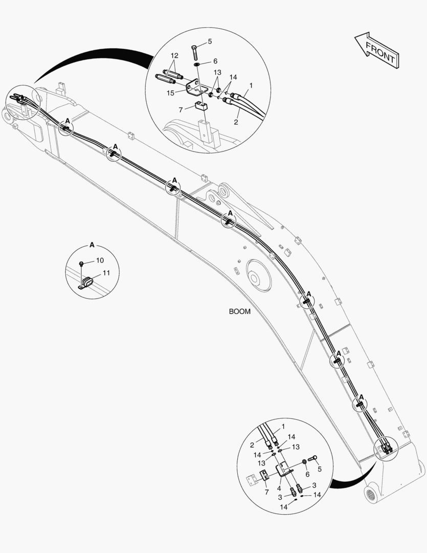 6320 BOOM PIPING - QUICK CLAMP