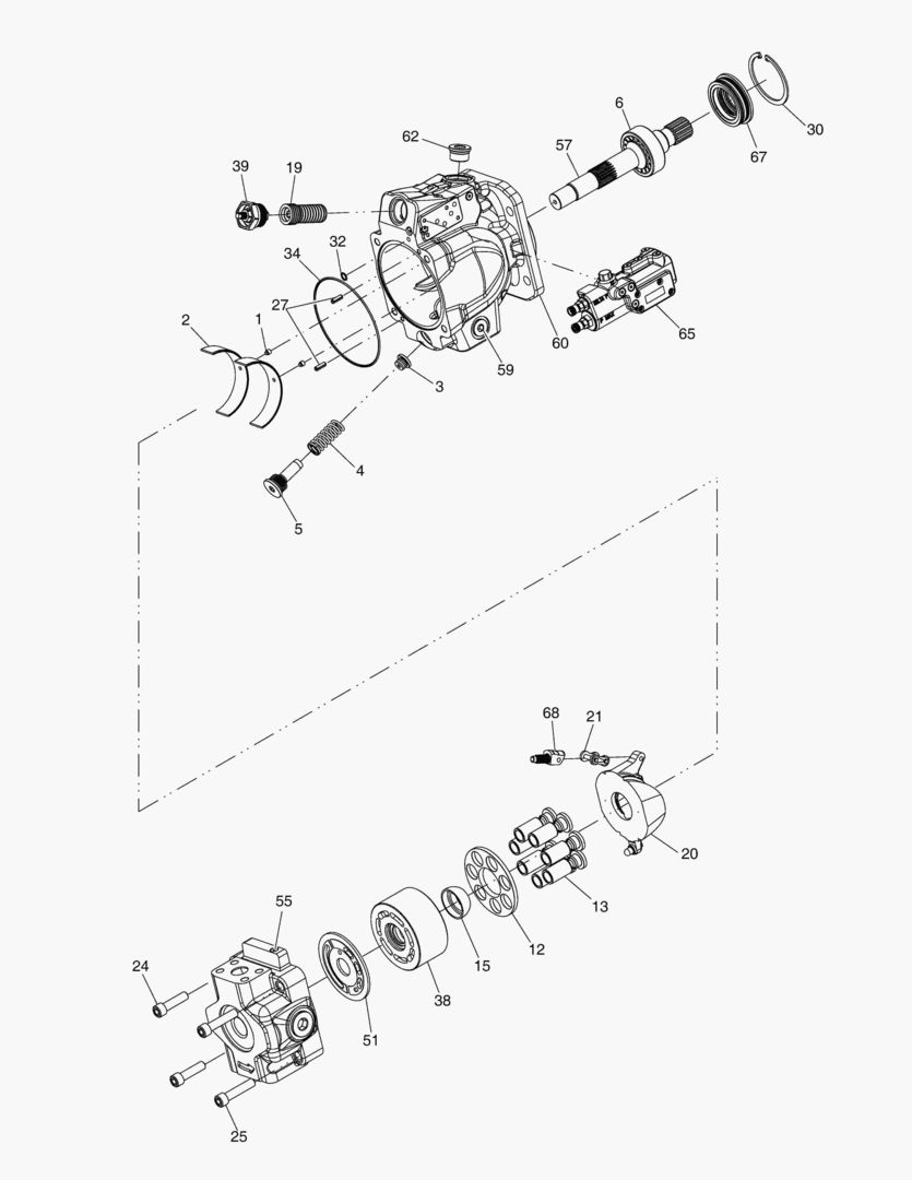 G190-66 MAIN PUMP,EXPLODED [~8X0549]