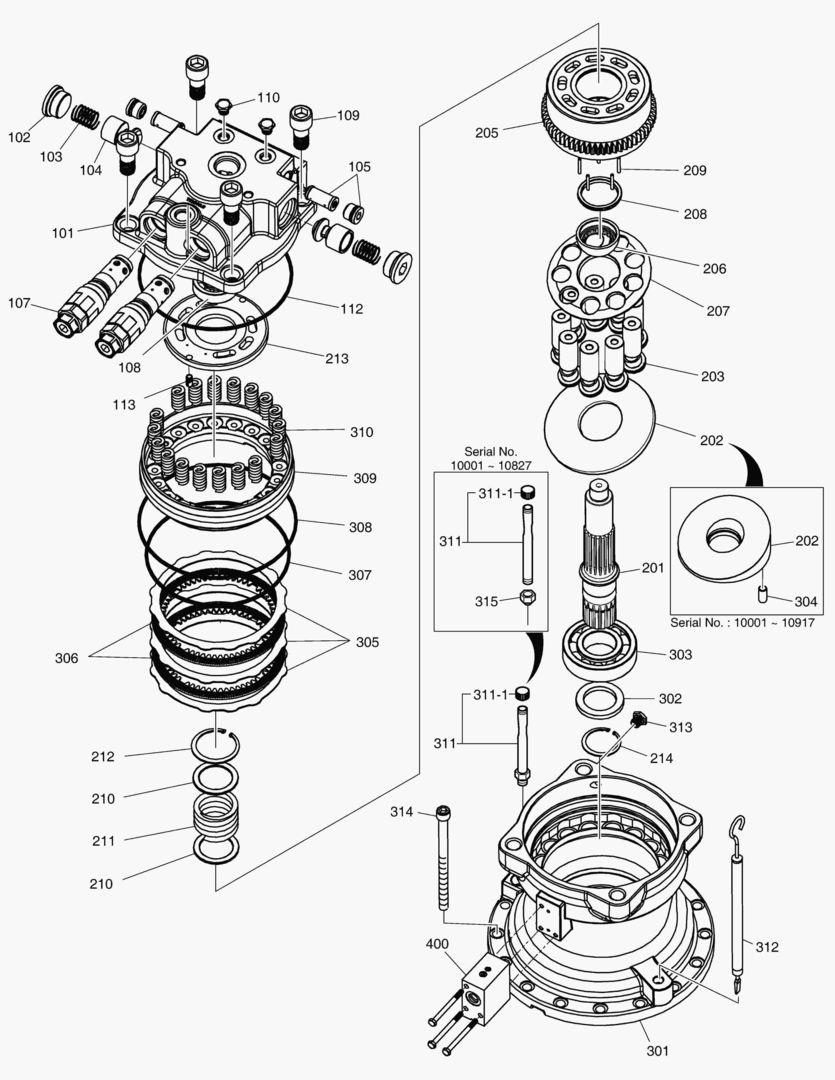 ГИДРОМОТОР ПОВОРОТА ПЛАТФОРМЫ