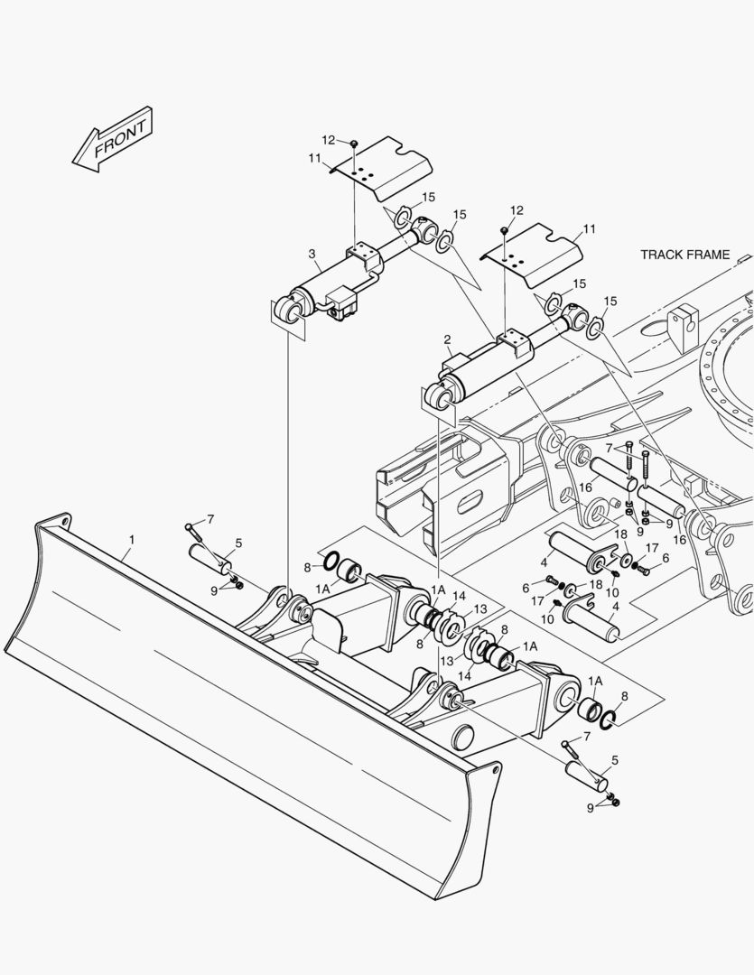 БУЛЬДОЗЕРНЫЙ ОТВАЛ - 2590 мм